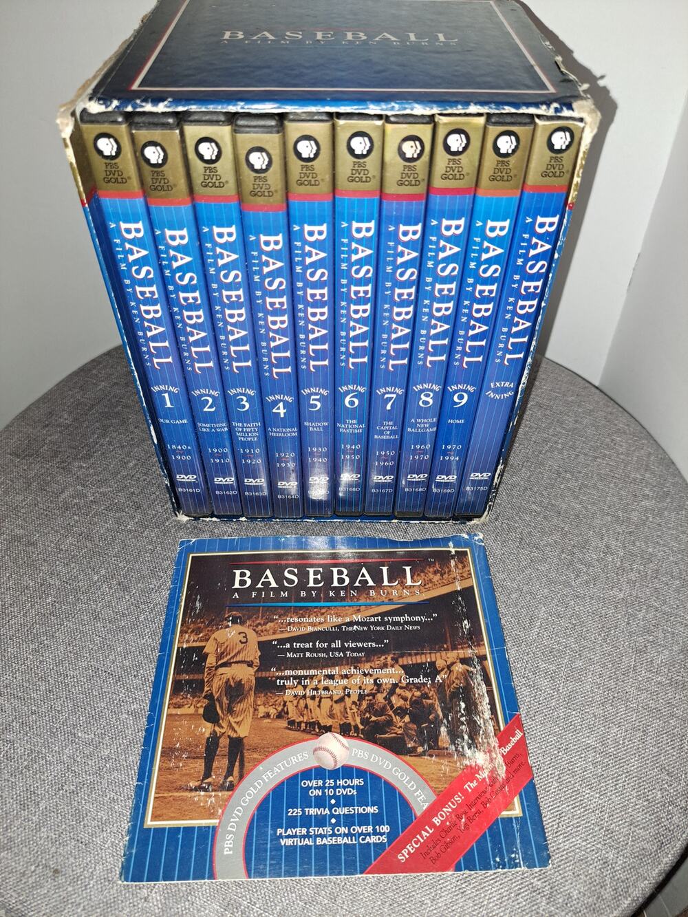 Baseball A Film By Ken Burns - PBS Gold 10-DVD Box Set - 1840-1994